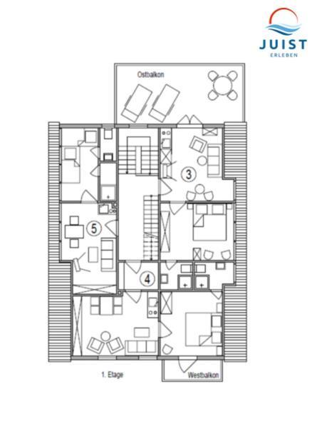 Haus Deichgraf 173 - Wohnung 3 Juist Kültér fotó